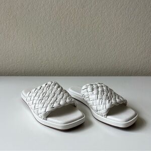 Vince Rumi Woven Leather Slides | Ivory | Size US 6 / EU 36 | NWOT